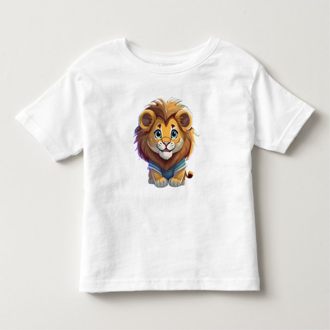 "Roaring Cutie "Adorable Lion Toddler T-Shirt (Front)
