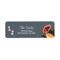 Roaring Dinosaur Baby Shower Return Address Label