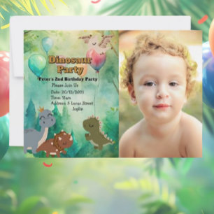  ROARING Dinosaur Birthday Party! Invitation