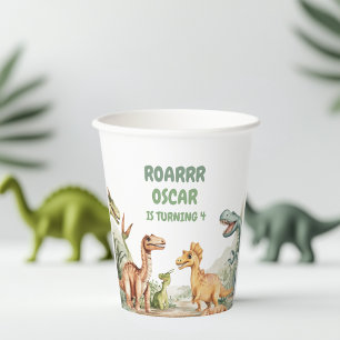 Roaring Dinosaur Birthday Party Paper Cups