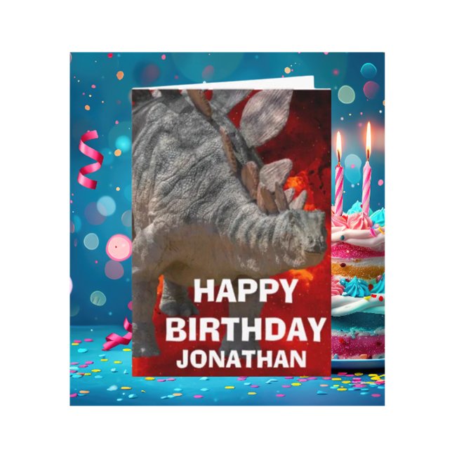 Roaring Excitement Dinosaur Birthday Party Card (Roar-some Dinosaur Birthday Fun!)