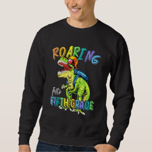 Roaring Fifth Grade Dinosaur T Rex Back to School Sweatshirt