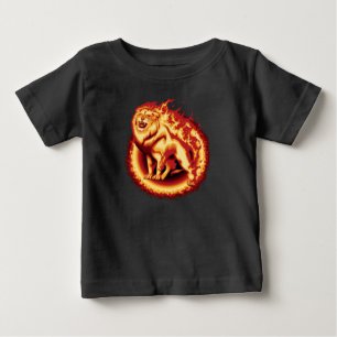 Roaring Fire Lion Baby T-Shirt