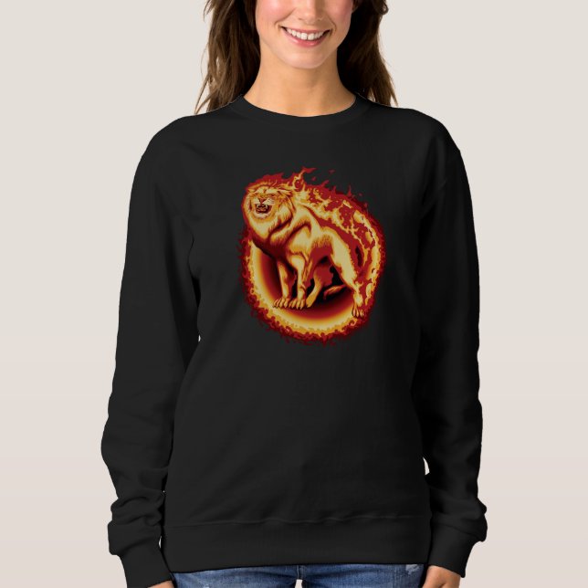 Roaring Fire Lion Sweatshirt (Front)