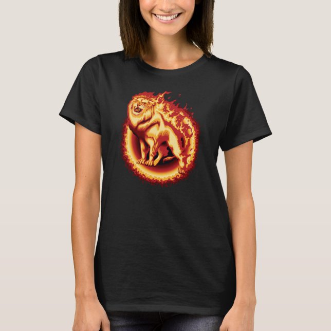 Roaring Fire Lion T-Shirt (Front)