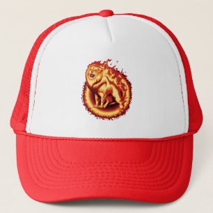 Roaring Fire Lion Trucker Hat