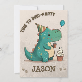 Roaring Fun at my Dino Party Invitation