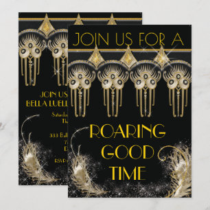 Roaring Gatsby Bling Party Invitations