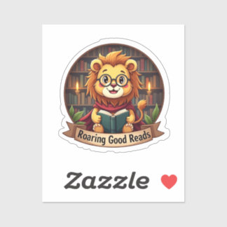 Roaring Good Reads - Cute Lion Sticker