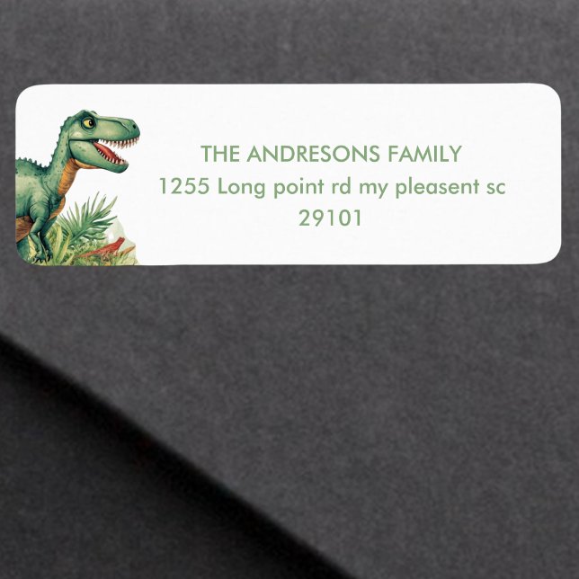 Roaring Good Time Dinosaur Party Return Address Label (Creator Uploaded)