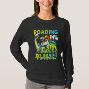 Roaring into 1st Grade Dinosaur Backpack Back to S T-Shirt