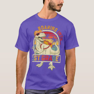 Roaring Into 1st Grade Dinosaur Kids Back To Schoo T-Shirt