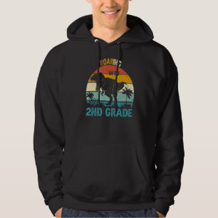 Roaring Into 2nd Grade Dinosaur 1st Day Back To Sc Hoodie