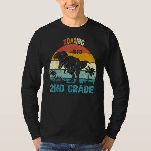 Roaring Into 2nd Grade Dinosaur 1st Day Back To Sc T-Shirt