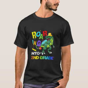 Roaring Into 2nd Grade Dinosaur Back To School Kid T-Shirt