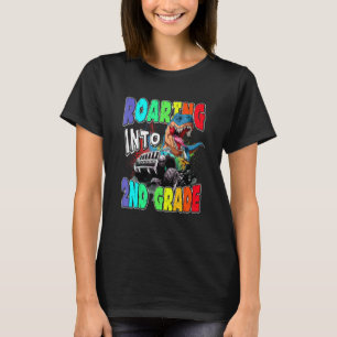 Roaring Into 2nd Grade Dinosaur Rex Back To School T-Shirt