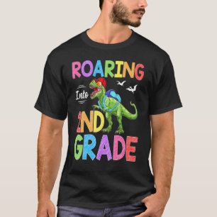 Roaring Into 2nd Grade Dinosaur Students Back To S T-Shirt