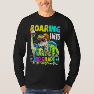 Roaring Into 3Rd Grade Dinosaur Back To School Boy T-Shirt