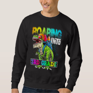 Roaring Into 3rd Grade Dinosaur Rex Back To School Sweatshirt