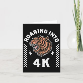 Roaring Into 4k Tiger Back To School Kid Im Ready Card
