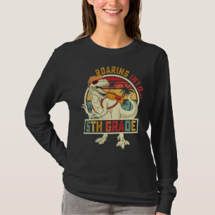 Roaring Into 5th Grade Dinosaur Kids Back To Schoo T-Shirt