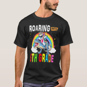 Roaring Into 5th Grade Fifth Unicorn Dabbing Ridin T-Shirt