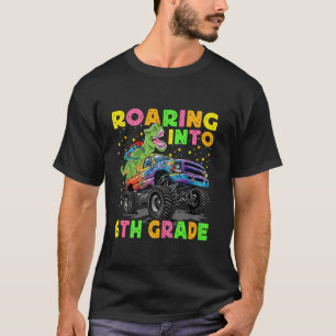 Roaring into 6th Grade Dinosaur Backpack Back to S T-Shirt