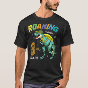 Roaring Into 8th Grade Dinosaur Boys Kids Back To T-Shirt