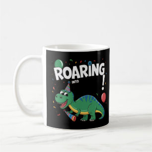Roaring Into Birthday Kids Cool T-shirt Coffee Mug