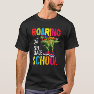 Roaring Into Fifth Grade Dinosaur Teacher Back To T-Shirt
