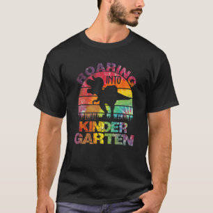 Roaring Into Kindergarten Dinosaur Back To School T-Shirt