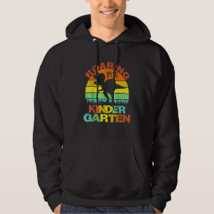 Roaring Into Kindergarten Dinosaur Boys 1st Day Of Hoodie