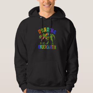 Roaring Into Kindergarten Dinosaur Rex Back To Sch Hoodie