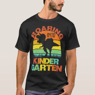 Roaring Into Kindergarten Dinosaur Rex Back To Sch T-Shirt