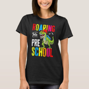 Roaring Into Kindergarten Dinosaur Rex Back To Sch T-Shirt