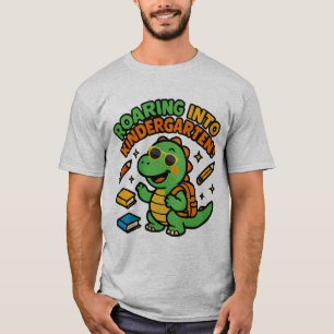 Roaring Into Kindergarten Dinosaur T-Shirt