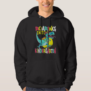 Roaring Into Kindergarten T Rex Dinosaur Back To S Hoodie