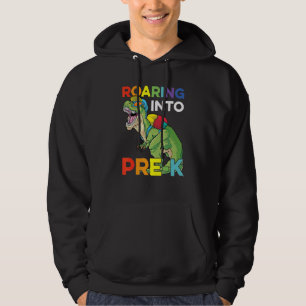 Roaring Into Pre K Back To School Dinosaur Kids Bo Hoodie