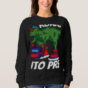 Roaring into Pre K Dinosaur Rex Back to School Kid Sweatshirt