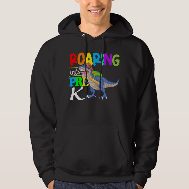 roaring into pre k hoodie (Front)