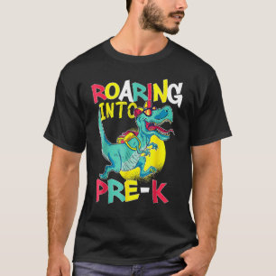 Roaring Into Preschool Dinosaur Rex Back To School T-Shirt