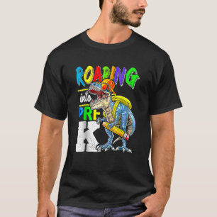 Roaring Into Preschool Dinosaur Rex Back To School T-Shirt