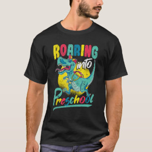 Roaring Into Preschool Dinosaur Rex Zurück zu Schu T-Shirt