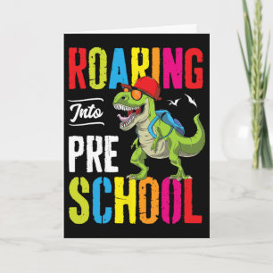 Roaring Into Preschool Dinosaur Teacher Pre K Byck Card