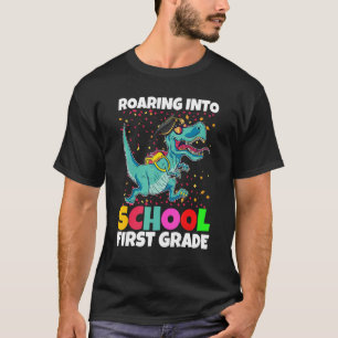 Roaring Into School First Grade Graduation T-Shirt