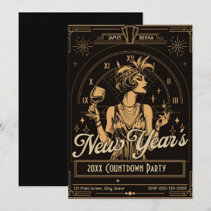 Roaring Into the New Year Invitation