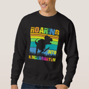 Roaring Kindergarten Dinosaur Back To School Boys Sweatshirt