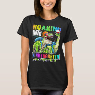 Roaring Kindergarten Dinosaur Backpack Back to Sch T-Shirt