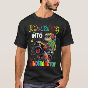 Roaring Kindergarten Dinosaur Monster Truck Back t T-Shirt