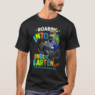 Roaring Kindergarten Dinosaur Monster Truck Back t T-Shirt